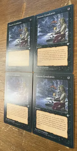 Vintage 1995 Demonic Consultation X4 - MTG Ice Age - NM NP Magic The Gathering - Image 3