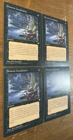Vintage 1995 Demonic Consultation X4 - MTG Ice Age - NM NP Magic The Gathering - Image 4