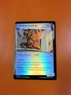 1x Gleaming Geardrake | FOIL Showcase | Murders at Karlov Manor | MTG Magic - Image 3