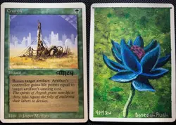 MTG Revised Crumble Artist Proof w/BLACK LOTUS painting WOW ap - Image 2