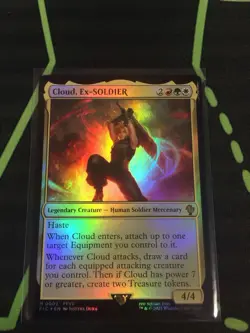 MTG Magic The Gathering Cloud, Ex-Soldier Foil FIC Mythic Final Fantasy Naya - Image 1