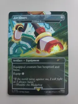 MTG Air Shoes (Swiftfoot Boots) Secret Lair Drop Rainbow Foil Rare - Image 1