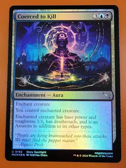 1x Coerced to Kill | FOIL | Murders at Karlov Manor | MTG Magic Cards - Image 1