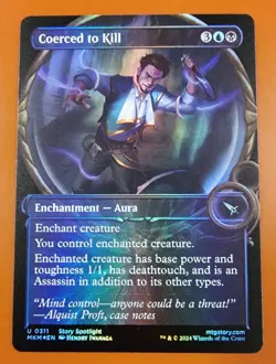 1x Coerced to Kill | FOIL Showcase | Murders at Karlov Manor | MTG Magic Cards - Image 1
