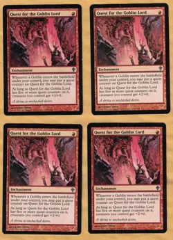4x Quest For the Goblin Lord (Worldwake, Uncommon, English. 2010) MTG 4 - Image 1