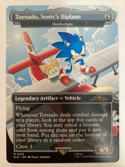 MTG Tornado, Sonic's Biplane - Weatherlight (Regular) Secret Lair x Sonic 2100 - Image 1