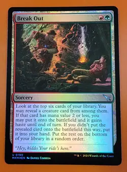1x Break Out (b) | FOIL | Murders at Karlov Manor | MTG Magic Cards - Image 1