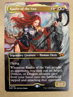 MTG 1x BORDERLESS Kaalia of the Vast 343 Modern Horizons 3 Magic Gathering x1 NM - Image 1