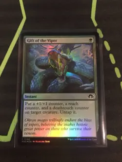 MTG Magic The Gathering Gift Of The Viper Foil MH3 Green Instant Deathtouch - Image 1