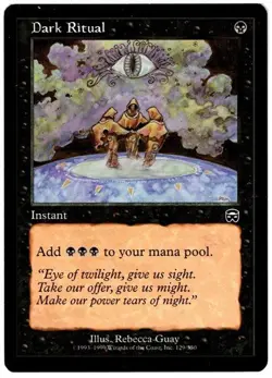 1x - Dark Ritual - Mercadian Masques - LP (used) MTG - Image 1