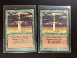 2 x STORM SEEKER Cards from Legends Magic the Gathering 1994 MTG Vintage Green - Image 1