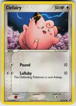 Pokemon TCG Clefairy 53/115 Unseen Forces Common card Normal HP - Image 1