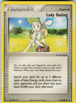 Pokemon TCG Lady Outing 83/109 Ruby and Sapphire Uncommon card Normal HP - Image 1