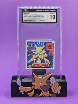 CGC 10 Alakazam Pokemon Amada (1997) Hyper Sticker Collection Pt.2 #268 - Image 1