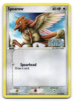 Spearow NM STAMPED Crystal Guardians 61/100 Pokemon TCG Reverse Holo - Image 1