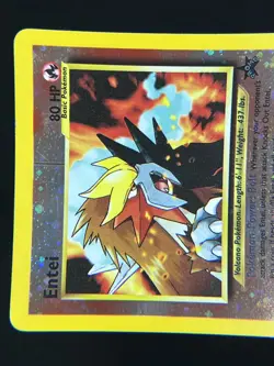 2001 Pokemon TCG #34 Entei REVERSE HOLO FOIL Pokemon 3 Movie Promo - Image 4