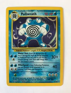 Pokemon TCG Rare Holo Poliwrath 13/102 1999 WOTC Base Set Unlimited LP Condition - Image 1