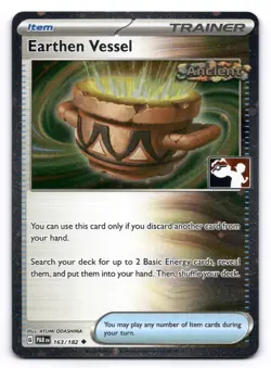 Earthen Vessel NM PLAY Paradox Rift Cosmos Holo 163/182 Pokemon TCG - Image 1