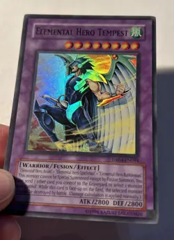 YuGiOh! Elemental Hero Tempest DR04-EN094 Super Rare Holo LP - Image 2