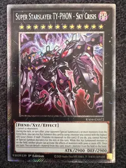 Yugioh Super Starslayer TY-PHON-Sky Crises RA04-EN072 Platinum Secret Rare NM - Image 1