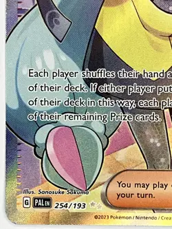 Iono NM FULL ART Paldea Evolved 254/193 Pokemon TCG Holo - Image 5