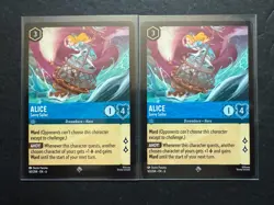 Disney Lorcana Azurite Sea - Alice - Savvy Sailor Card x2 - Image 1