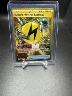 Super Energy Retrieval 277/193 Pokemon Paldea Evolved Gold Hyper Rare Card - Image 1