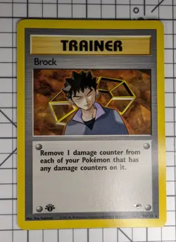 Brock 98 1st Edition Gym Heroes Set Pokemon Trading Cards Trainer Rares non holo - Image 1