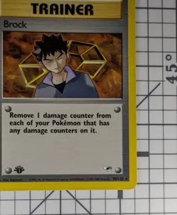 Brock 98 1st Edition Gym Heroes Set Pokemon Trading Cards Trainer Rares non holo - Image 3