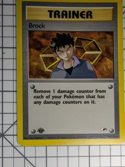 Brock 98 1st Edition Gym Heroes Set Pokemon Trading Cards Trainer Rares non holo - Image 4