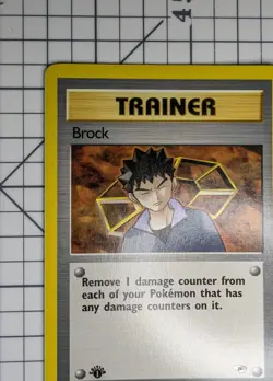 Brock 98 1st Edition Gym Heroes Set Pokemon Trading Cards Trainer Rares non holo - Image 5