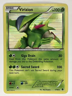 Virizion MP Emerging Powers 17/98 Pokemon TCG Holo - Image 1