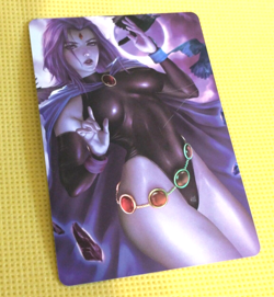 Raven Anime Goddess ACG Waifu Gold Beauty Holo Card - Image 1