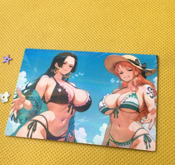 ONE PIECE Nami Boa Hancock Anime Goddess Custom Waifu Custom Beauty Holo Card - Image 1