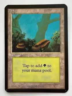 MTG magic cards 1x Forest version B Alpha Light Play, English - Image 1