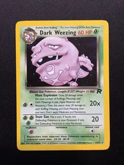 Dark Weezing 14/82 Holo Rare Team Rocket Unlimited 1999 WOTC Pokemon Card - Image 1