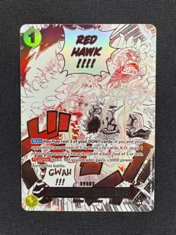 Gum-Gum Fire-Fist Pistol Red Hawk One Piece Card Game OP11 Fist Of Divine Speed - Image 1