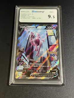Pokemon Go Mewtwo V 072/078 Aigrading 9.5 Alternative Full Art Graded Card Ita - Image 1