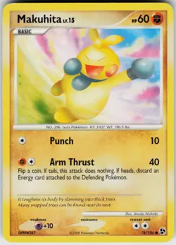 Pokemon TCG Makuhita 78/106 Great Encounters Common card Normal LP - Image 1