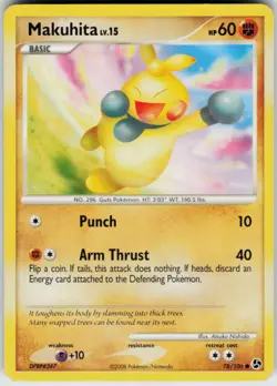 Pokemon TCG Makuhita 78/106 Great Encounters Common card Normal LP - Image 1