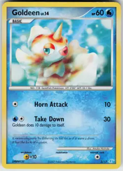 Pokemon TCG Goldeen 3/12 DP Trainer Kit: Manaphy & Lucario Common card Normal LP - Image 1