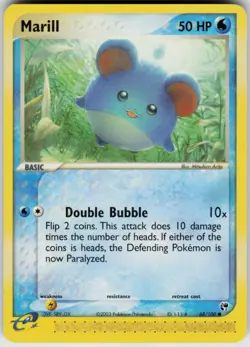 Pokemon TCG Marill 68/100 Sandstorm Common card Normal LP - Image 1