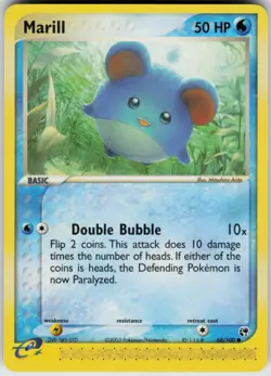 Pokemon TCG Marill 68/100 Sandstorm Common card Normal LP - Image 1
