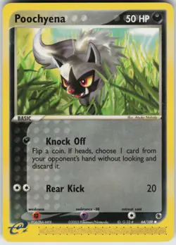 Pokemon TCG Poochyena 64/109 Ruby and Sapphire Common card Normal LP - Image 1