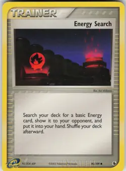 Pokemon TCG Energy Search 90/109 Ruby and Sapphire Common card Normal LP - Image 1