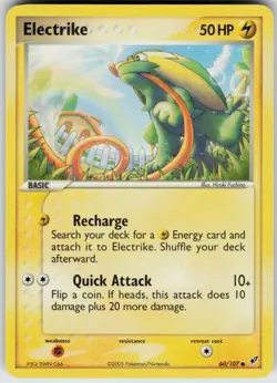 Pokemon TCG Electrike 60/107 Deoxys Common card Normal LP - Image 1