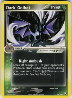 Pokemon TCG Dark Golbat 34/109 Team Rocket Returns Uncommon card Normal LP - Image 1