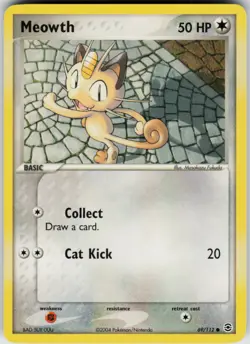Pokemon TCG Meowth 69/112 FireRed & LeafGreen Common card Normal LP - Image 1
