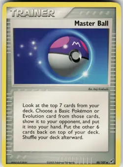 Pokemon TCG Master Ball 88/107 Deoxys Uncommon card Normal LP - Image 1