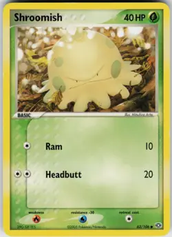 Pokemon TCG Shroomish 63/106 Emerald Common card Normal LP - Image 1